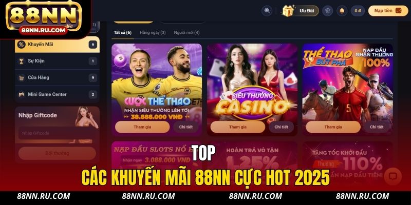 Khuyến Mãi 88NN 2026 - Giải Trí Đỉnh Cao, Ưu Đãi Hấp Dẫn - xavin.bet